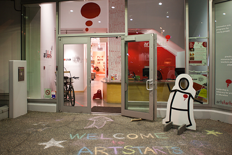 The entrance of the ArtStarts Gallery located at 808 Richards St in downtown Vancouver